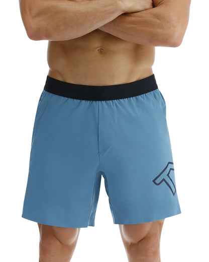 TYR Hydrosphere™ Men's Lined 7" Unbroken Big Logo Shorts - Solid