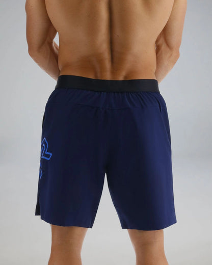 TYR Hydrosphere™ Men's Lined 7" Unbroken Big Logo Shorts - Solid