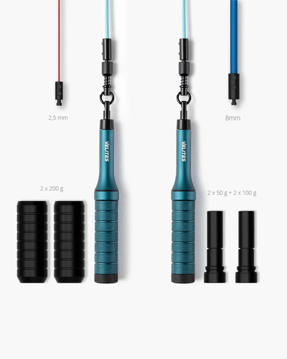 VELITES Weight jump rope (Earth 2.0 + weights + cable)